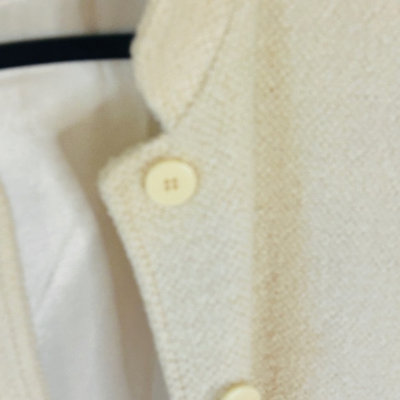 Vintage 1970's long cream Tweed Coat Stunning Long Belted Coat SZ Medium - Picture 7 of 11